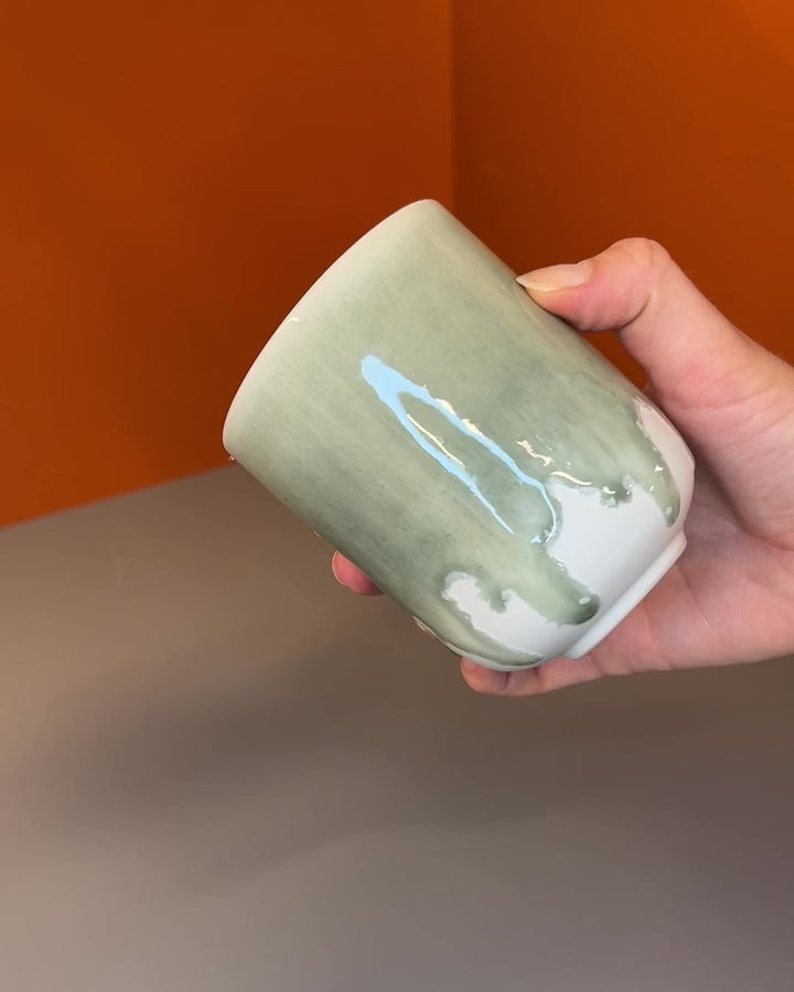 6 stk. Asta Krus i Grøn m. Løbeglasur