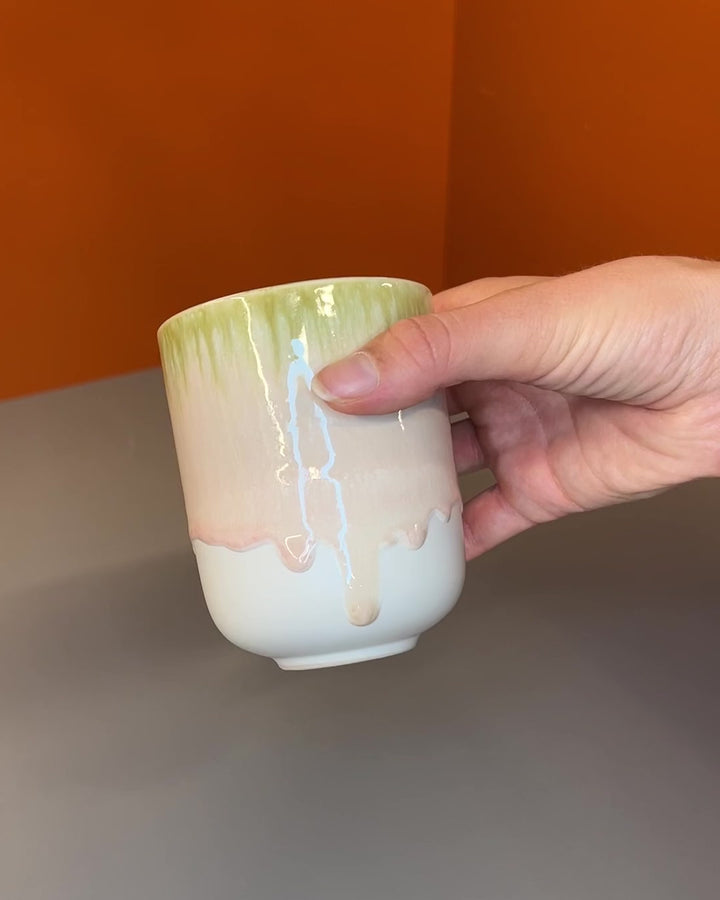 6 stk. Asta Krus i Rosa m. Løbeglasur