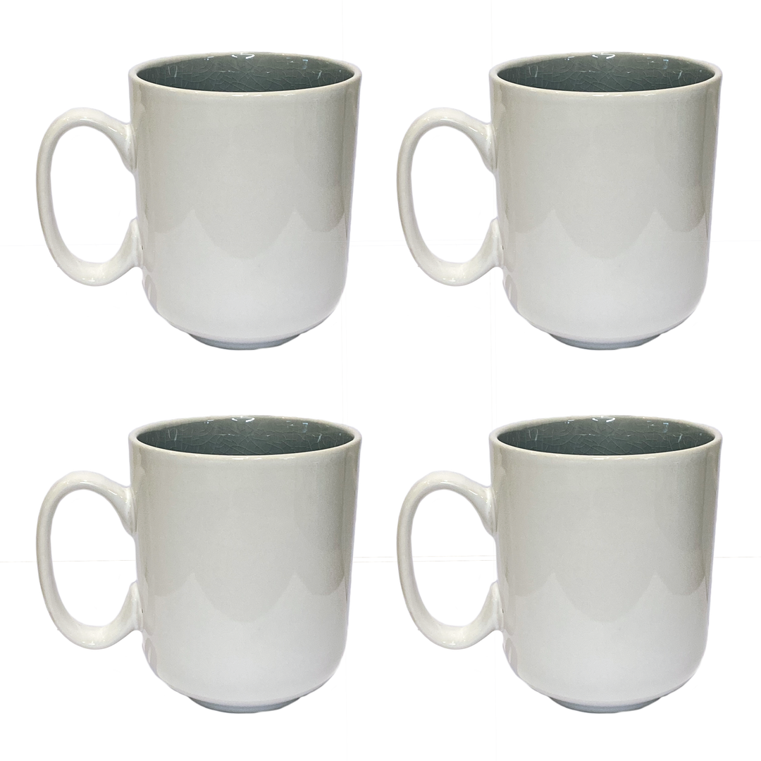 Krus m/hank lys grå - sæt/4stk. - WEB