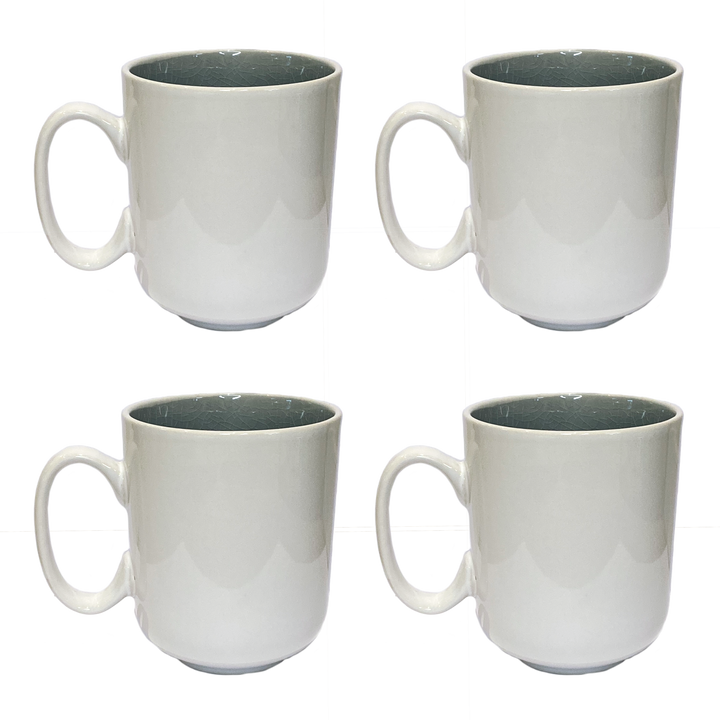 Krus m/hank lys grå - sæt/4stk. - WEB