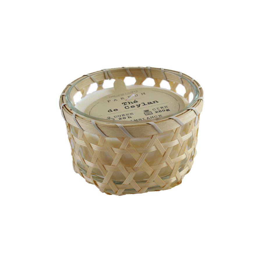 Duftlys med flet,  Ø13cm.