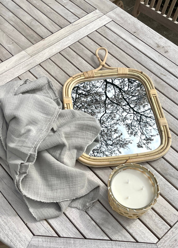 Duftlys med flet,  Ø13cm.