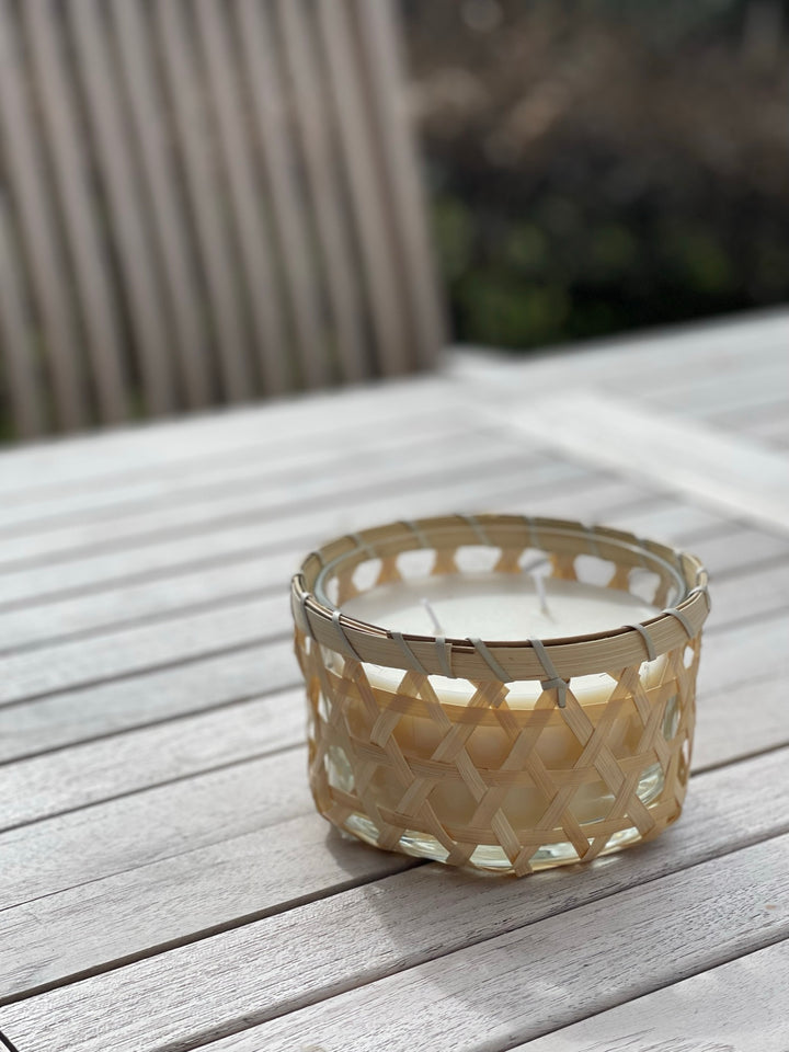 Duftlys med flet,  Ø13cm.