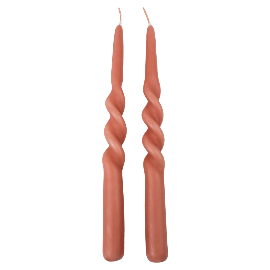 Snoede Lys - Støvet Terracotta (2 stk)