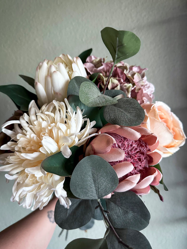 3 stk. Blomst i Creme Farve (H63cm)