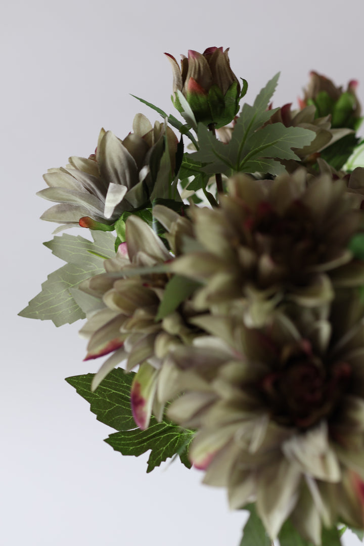 Evighedsbuket Dahlia i Lysegrøn (H64cm)