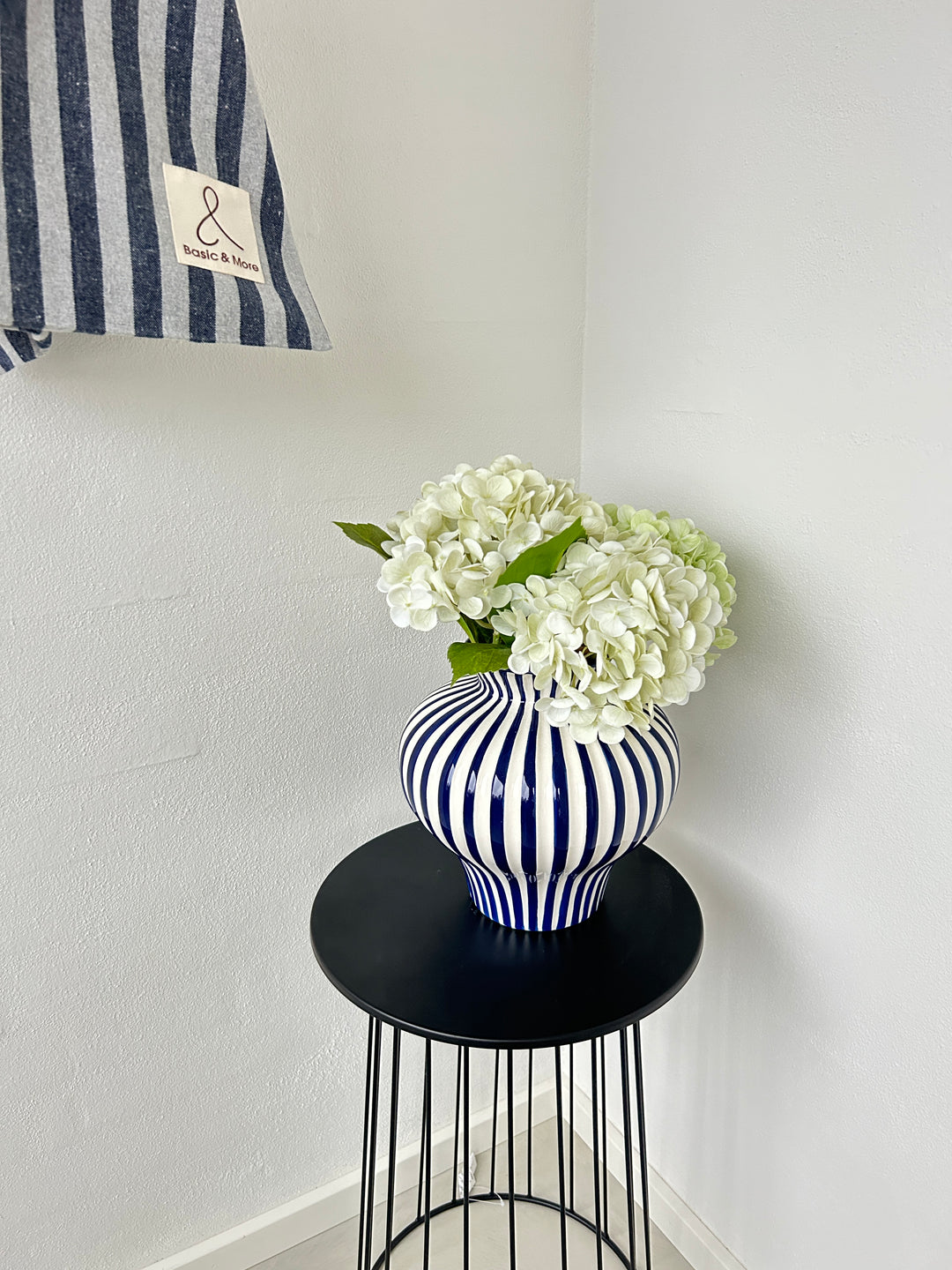 Evighedsbuket Hortensia Blomst i Hvid (H32cm)