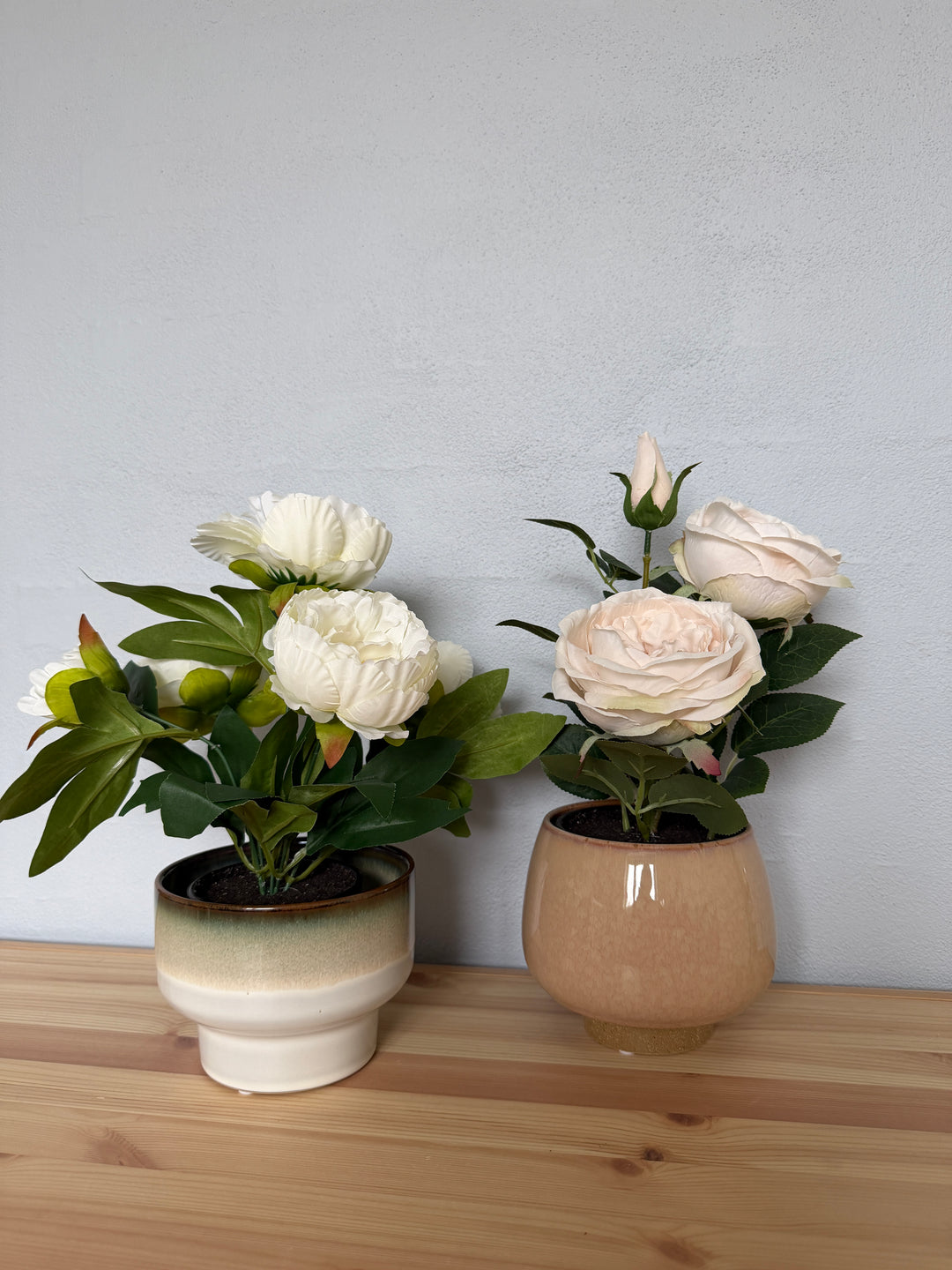Rose i Potte Hvid 35cm