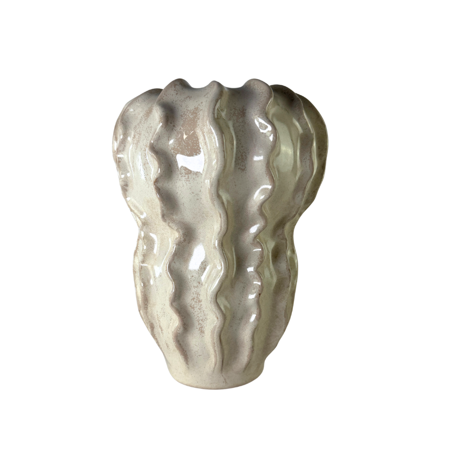 Vase FLORIDA  (18,5x17,8x24,7 cm) Beige