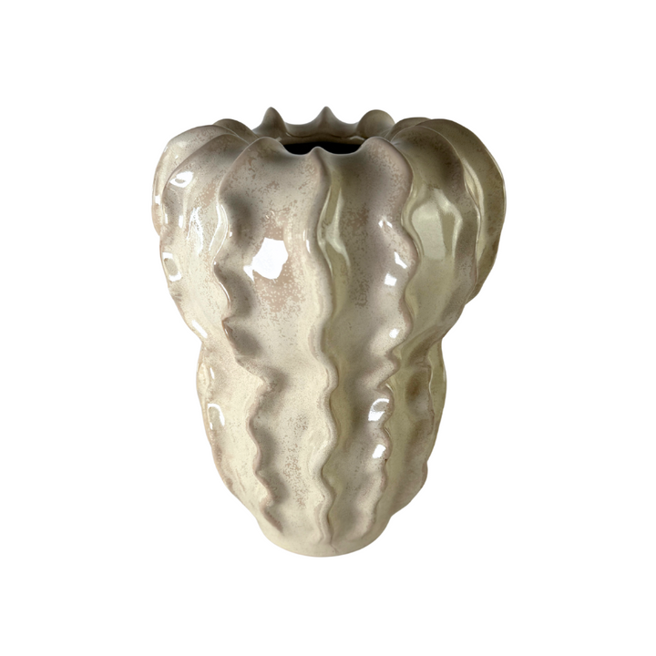 Vase FLORIDA  (18,5x17,8x24,7 cm) Beige