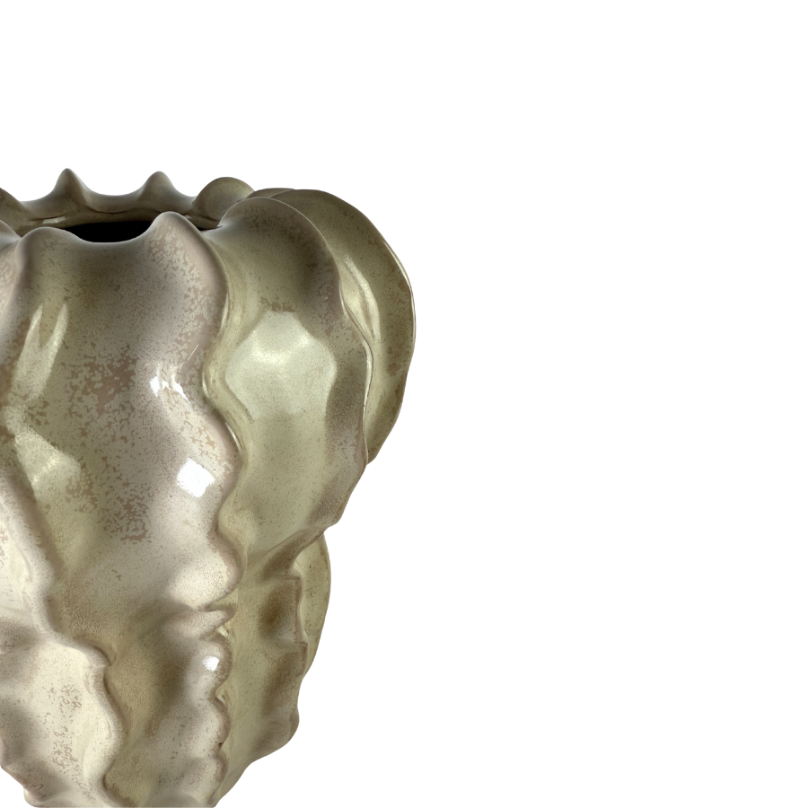 Vase FLORIDA  (18,5x17,8x24,7 cm) Beige