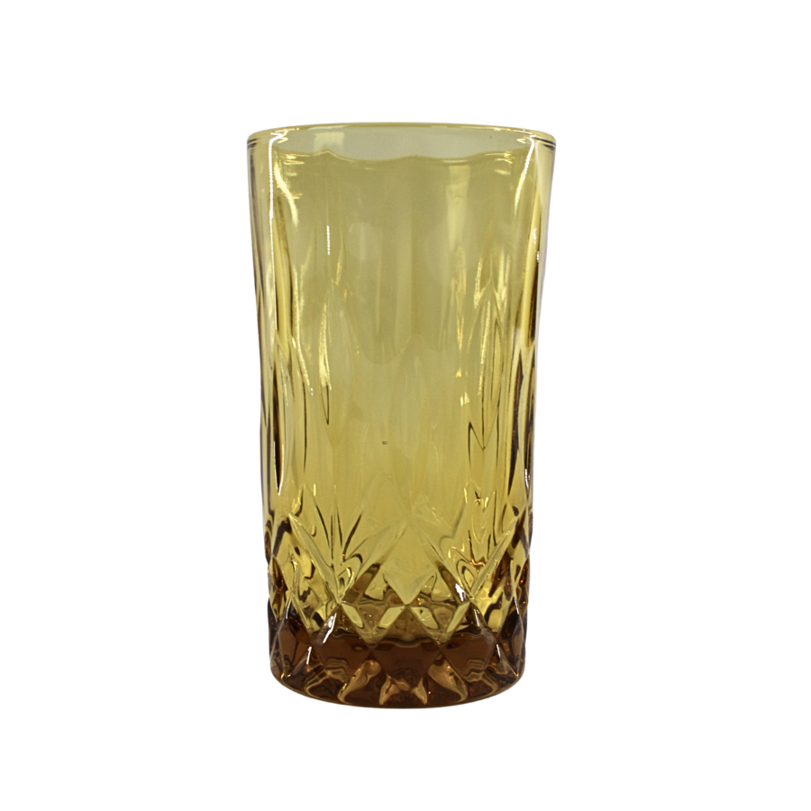 Lyngby Glas Sorrento Highball Glasses 38 Cl - Set Of 4, Smoked Amber/Grey, Durable Glassware