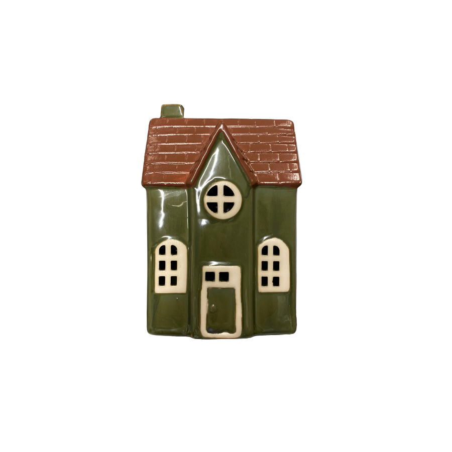 Keramik Hus FABIHA (8x13x20cm) Grøn og Brun