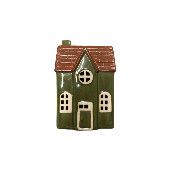 Keramik Hus FABIHA (8x13x20cm) Grøn og Brun
