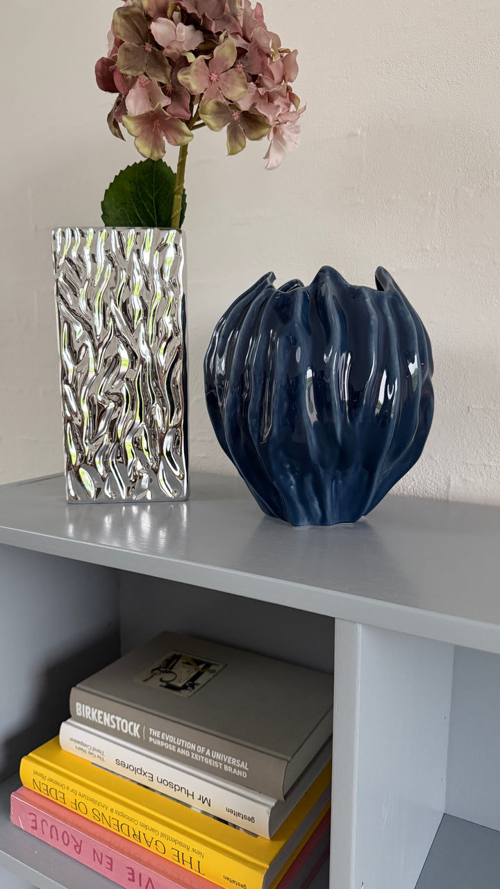 Vase i Kermaik FABIA (Ø18,2 x 20,7cm) Blå