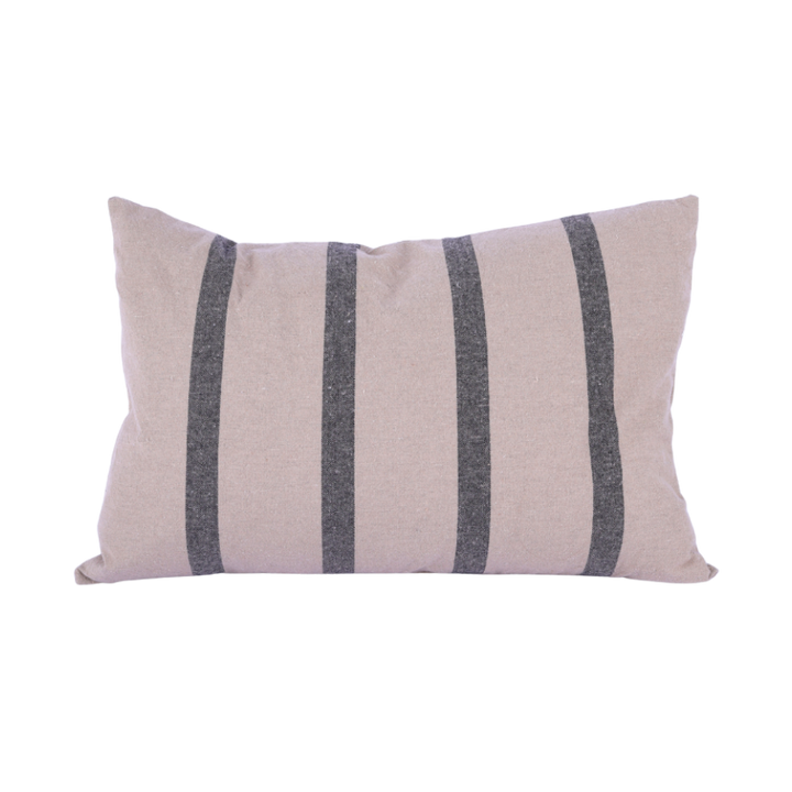 Pudebetræk i Camel m Sort Stribe CAMON(40x60cm,)