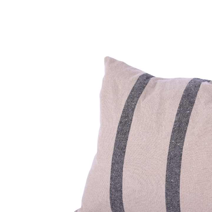 Pudebetræk i Camel m Sort Stribe CAMON(40x60cm,)