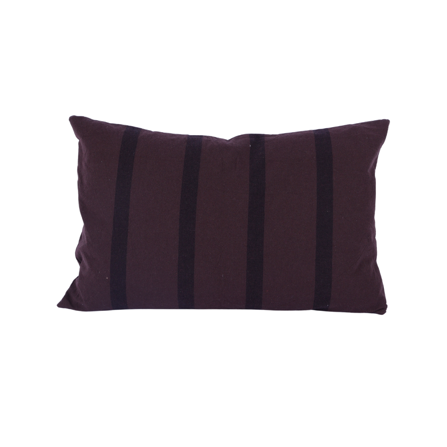 Pudebetræk i Camel m Sort Stribe CANE(40x60cm,)