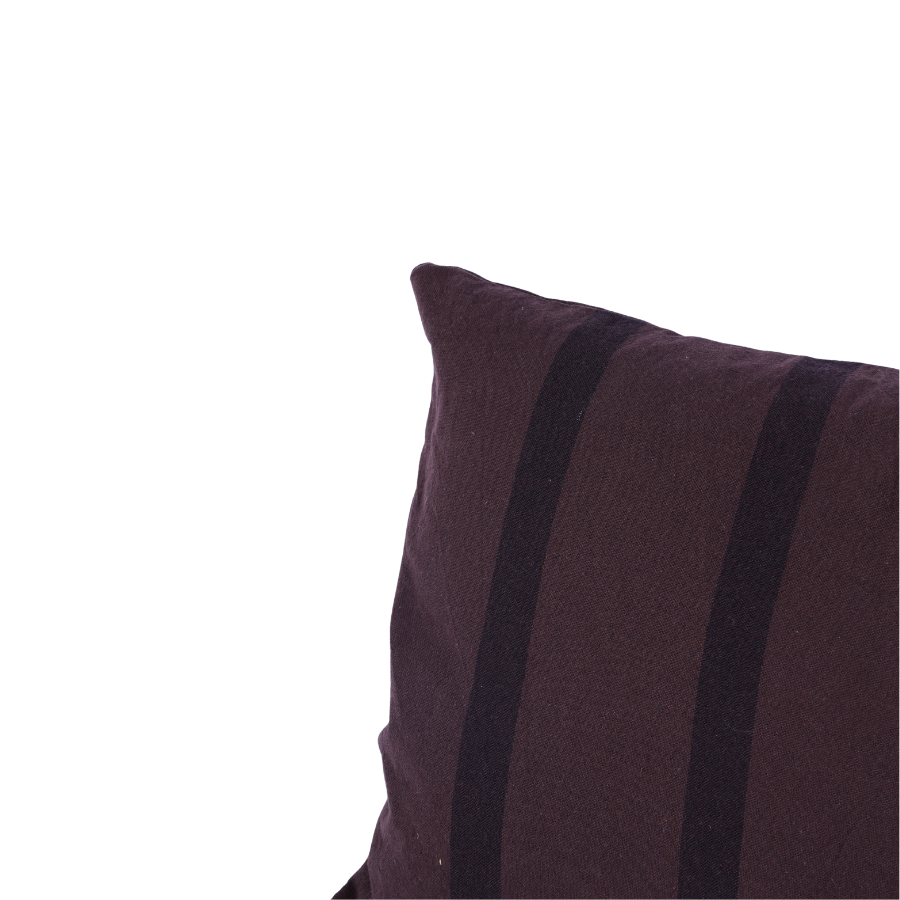 Pudebetræk i Camel m Sort Stribe CANE(40x60cm,)