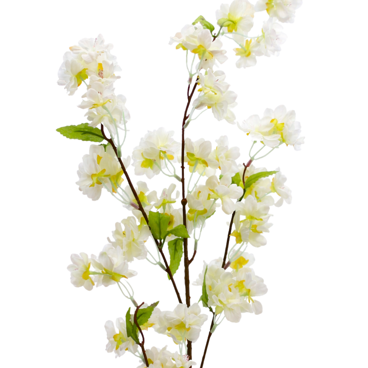 3 stk. Ferskenblomster i Hvid (105cm)