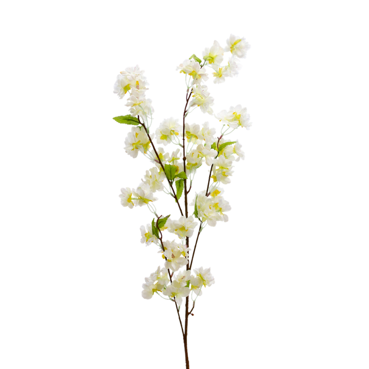 3 stk. Ferskenblomster i Hvid (105cm)