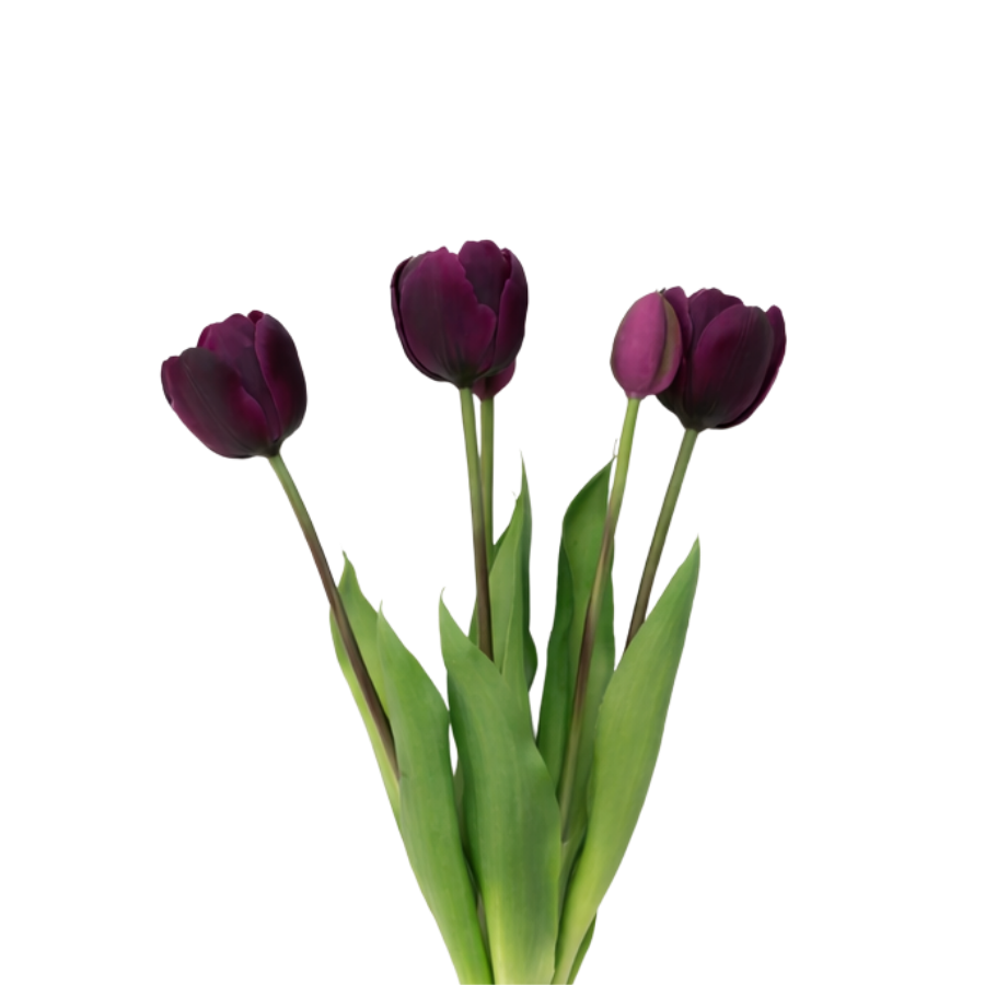 Tulipaner Buket  (H40cm) Lilla
