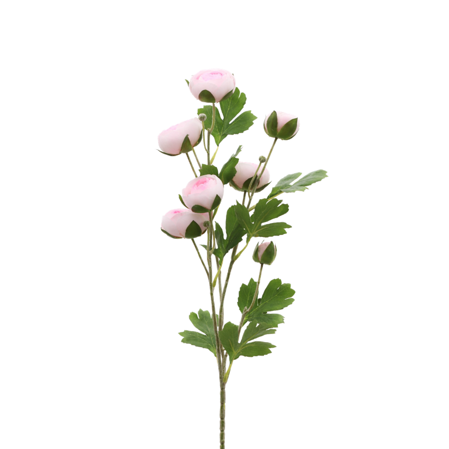 3 stk. Ranunkel Blomster (73cm) Lyserød