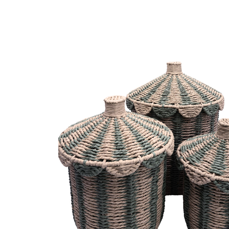 Kurve Medium ( Ø 24,5x 31,5cm) Natur og Grøn