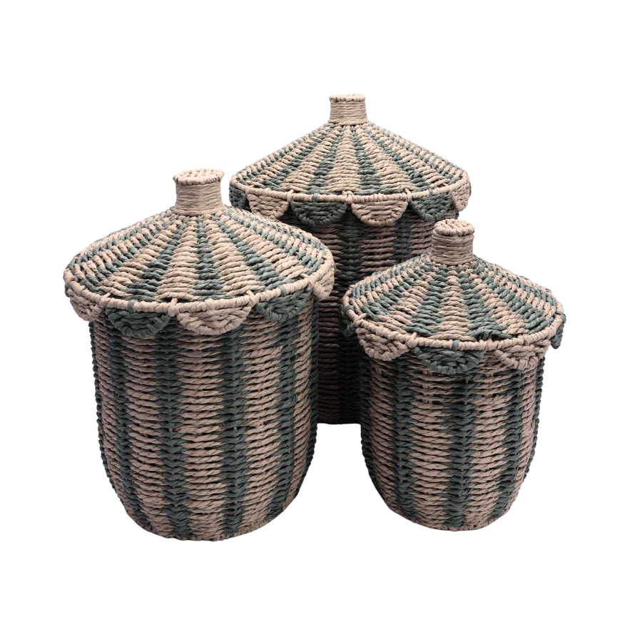 Kurve Medium ( Ø 24,5x 31,5cm) Natur og Grøn