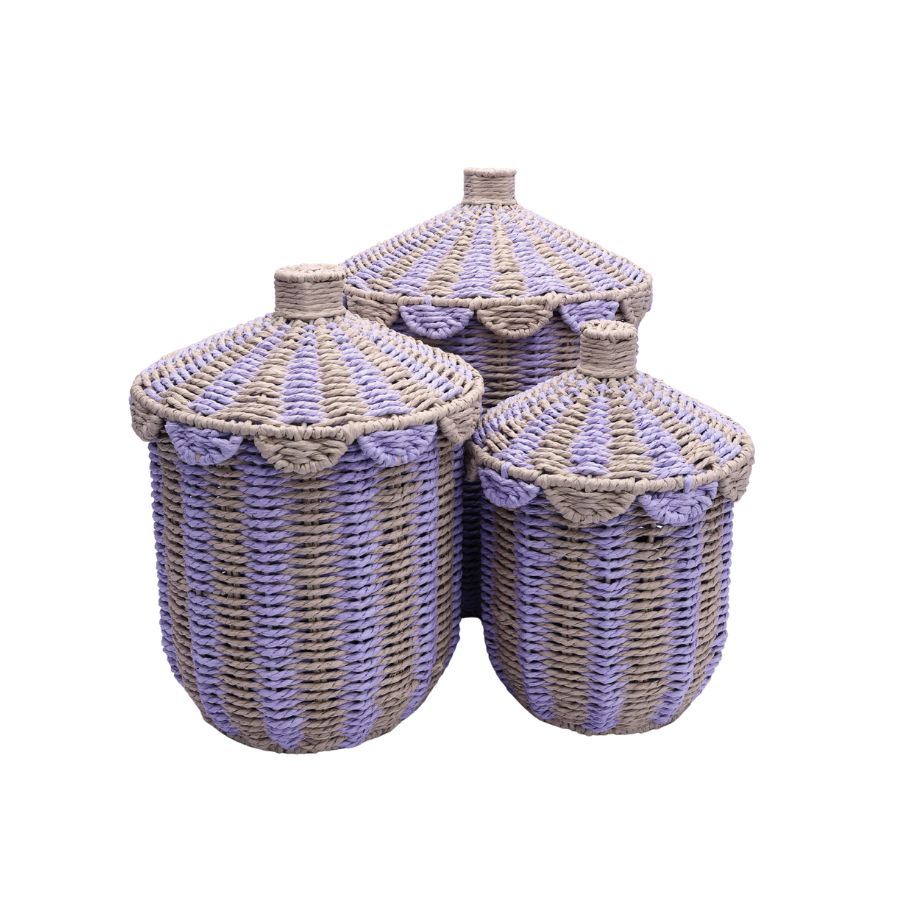 Kurve Stor ( Ø 29,5x 37cm) Natur og Lilla