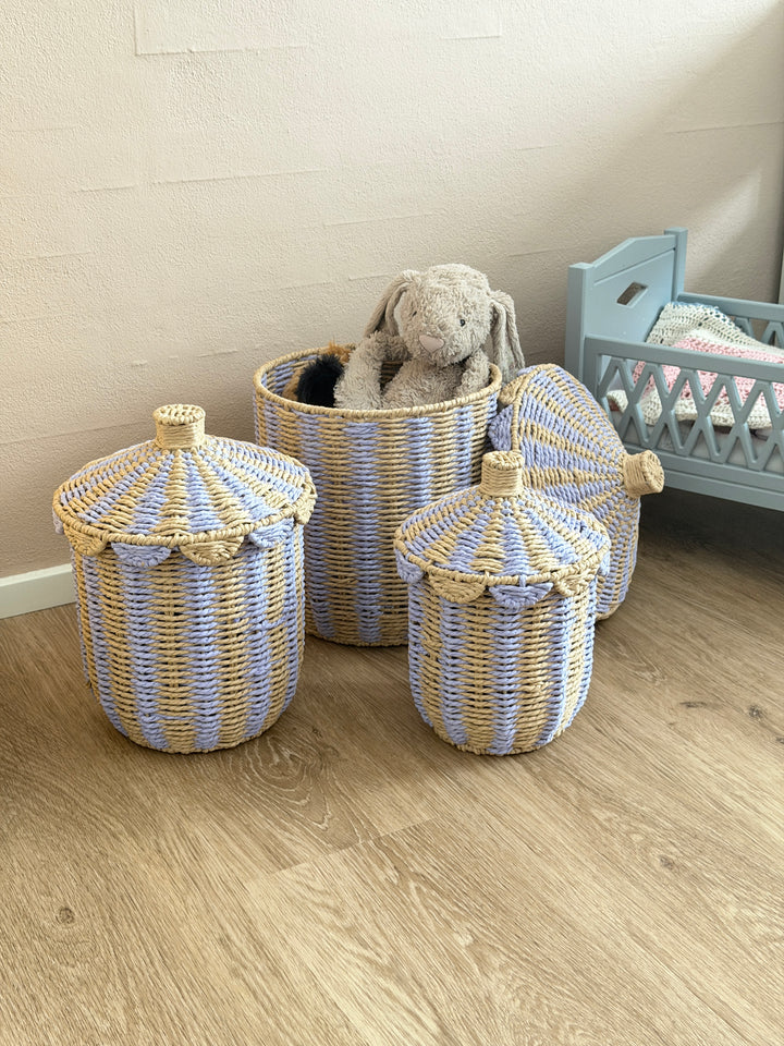 Kurve Stor ( Ø 29,5x 37cm) Natur og Lilla