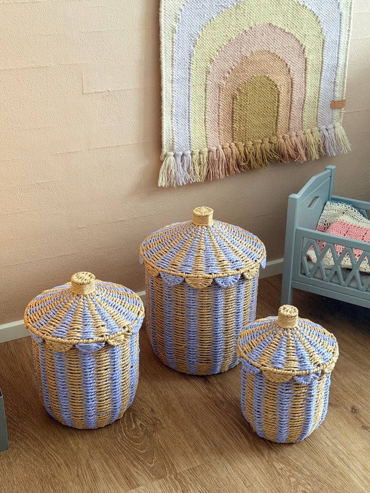 Kurve Stor ( Ø 29,5x 37cm) Natur og Lilla