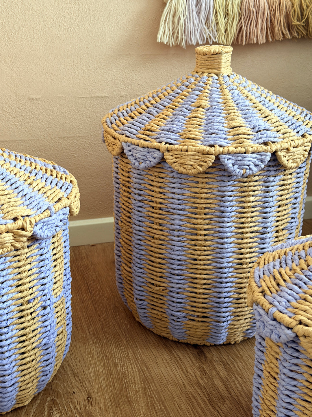 Kurve Stor ( Ø 29,5x 37cm) Natur og Lilla