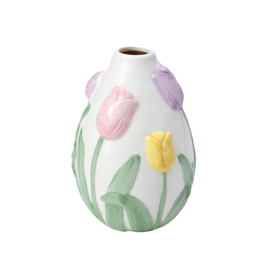 Vase m Blomst GALIN (13x13,5x18,5 cm)