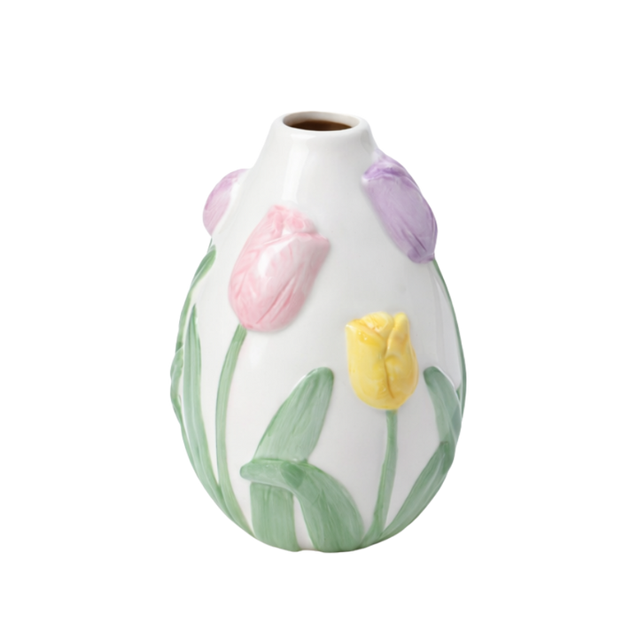Vase m Blomst GALIN (13x13,5x18,5 cm)