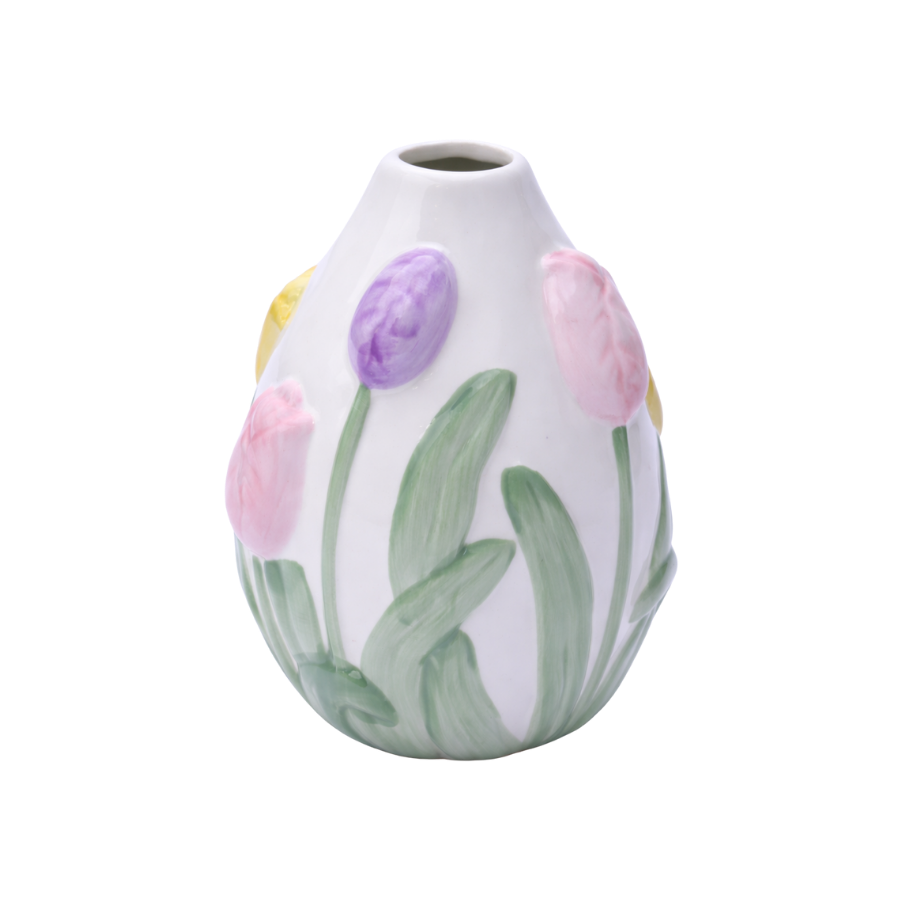 Vase m Blomst GALIN (13x13,5x18,5 cm)