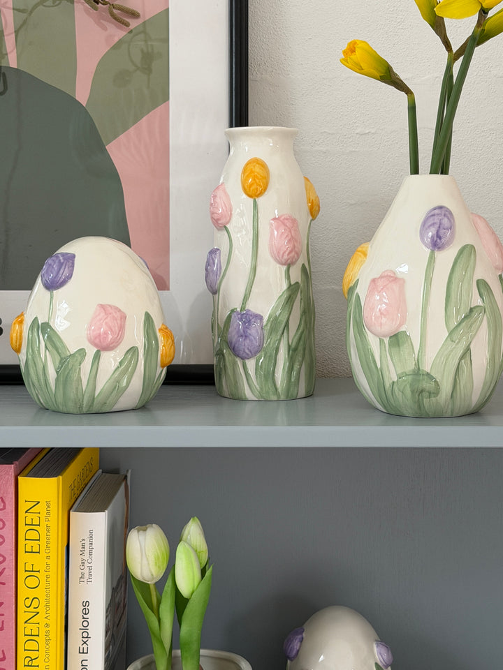 Vase m Blomst GALIN (13x13,5x18,5 cm)