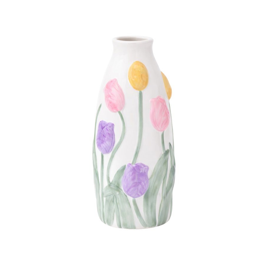 Vase m Blomst GALIN (9,8x10x23 cm)