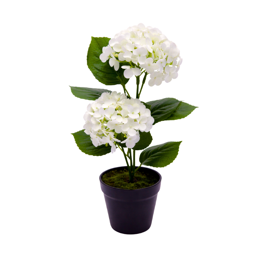 Kunstig plante Hortensia  (H 41cm) Hvid