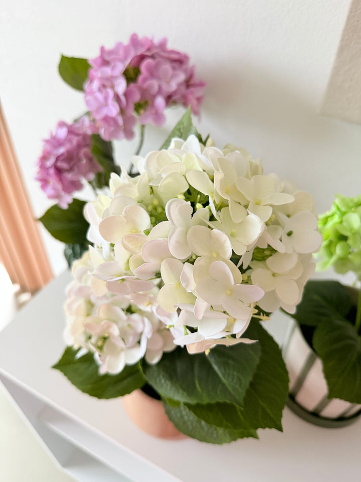 Kunstig plante Hortensia  (H 41cm) Hvid