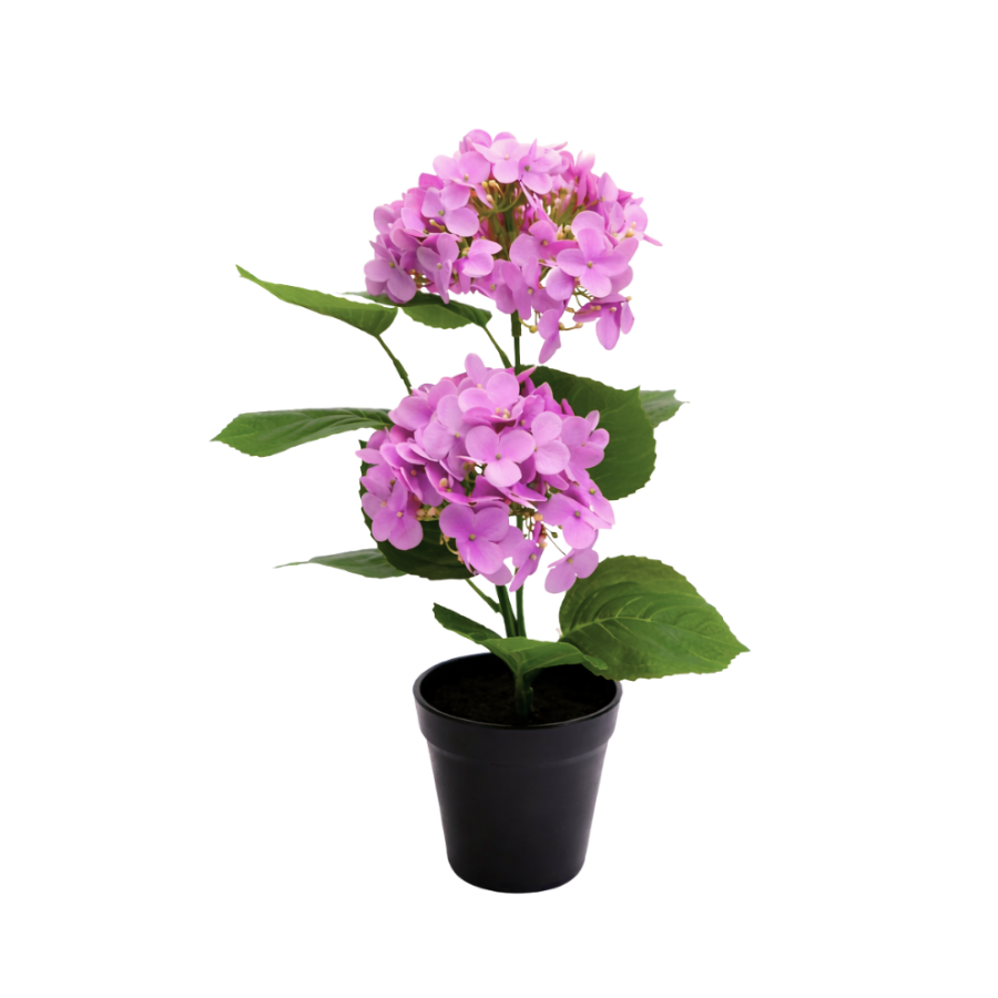 Kunstig plante Hortensia  (H 41cm) Lyserød