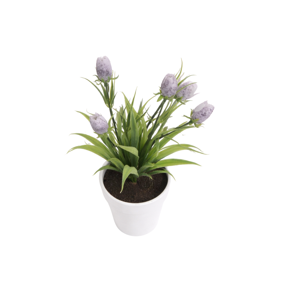 Kunstig plante Tulipanknopper  (H 21cm) Lilla