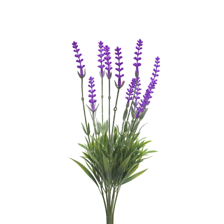 3 stk. Kunstig plante Lavendel i Grøn/Lilla (H 38cm)