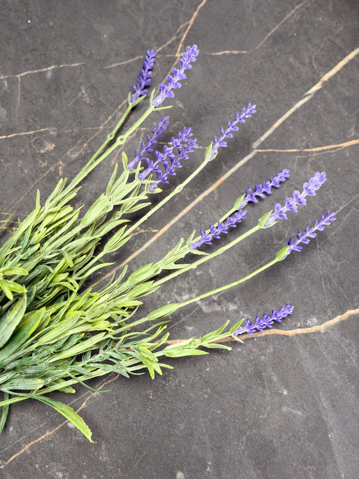 3 stk. Kunstig plante Lavendel i Grøn/Lilla (H 38cm)