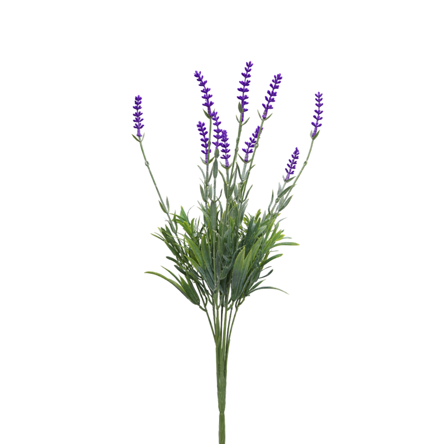 3 stk. Kunstig plante Lavendel i Grøn/Lilla (H 38cm)