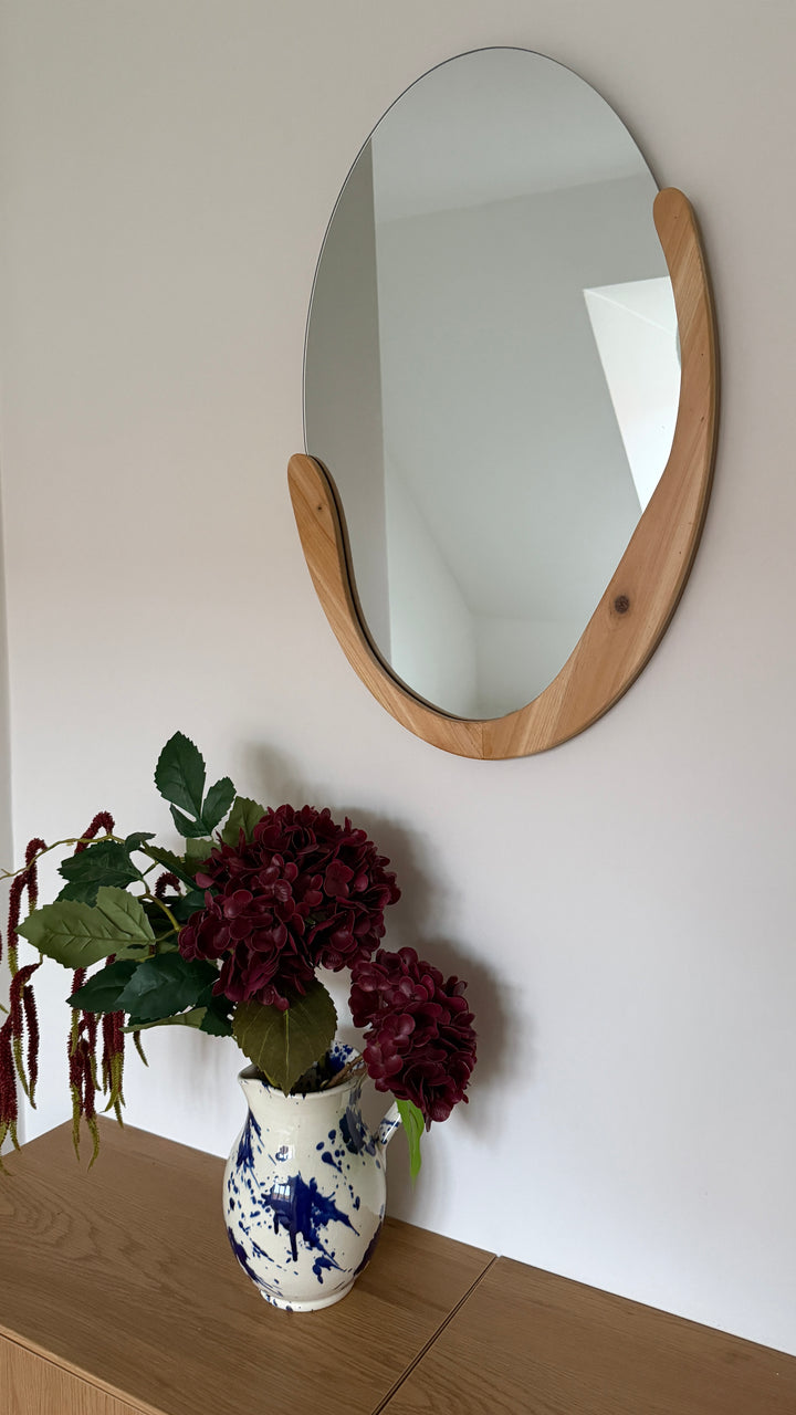 Vægspejl m. Træramme (40,3 x 59,5cm)