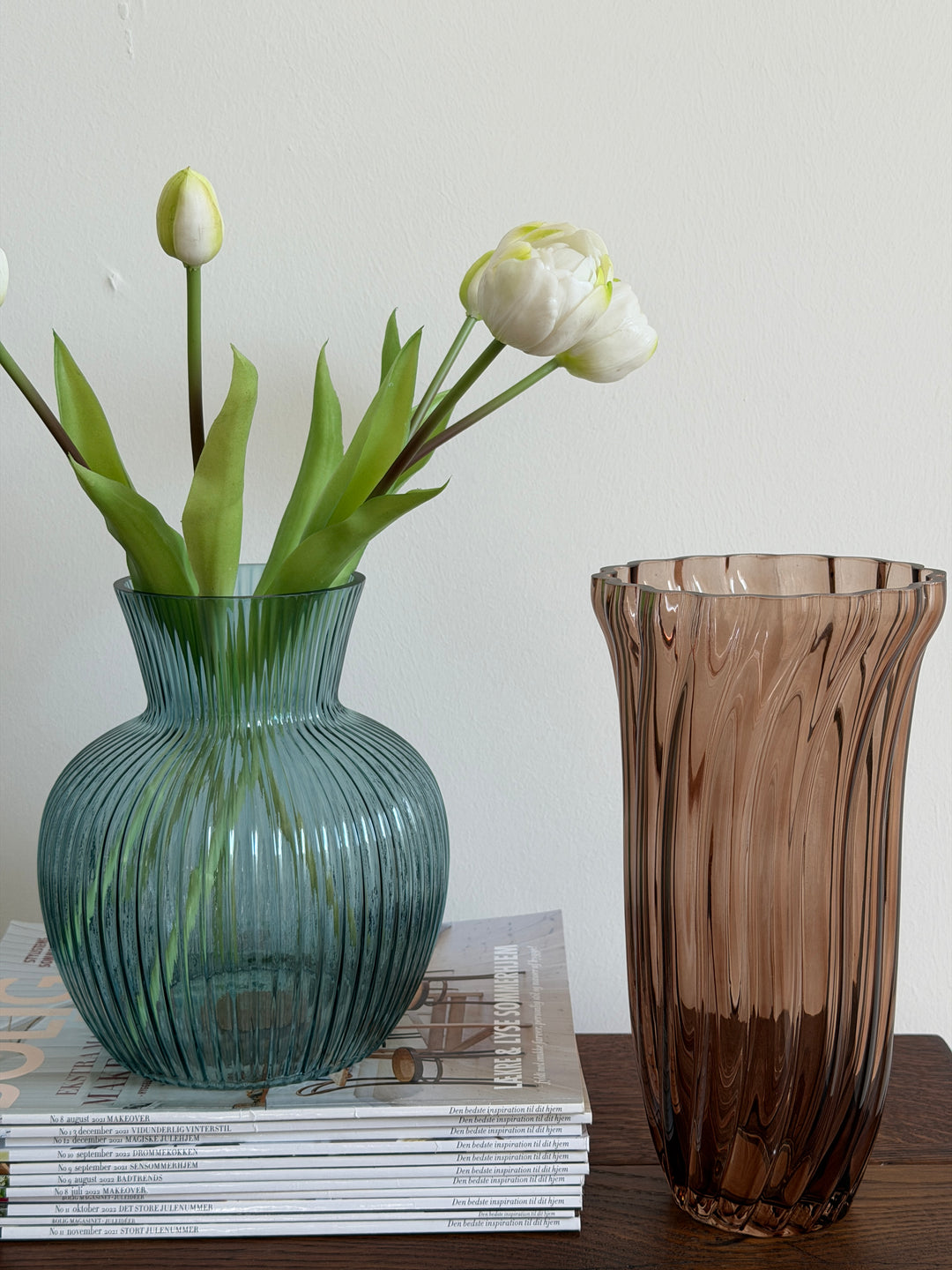 Vase Glas EDELLE  (Ø13,5 x 25,5cm) Amber