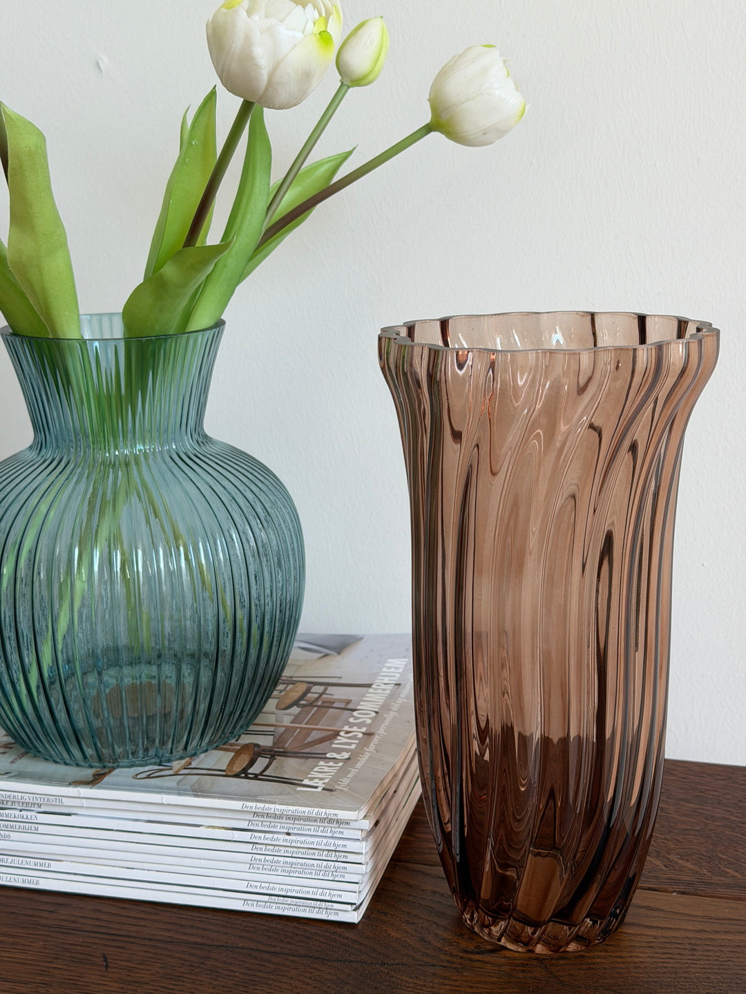 Vase Glas EDELLE  (Ø13,5 x 25,5cm) Amber