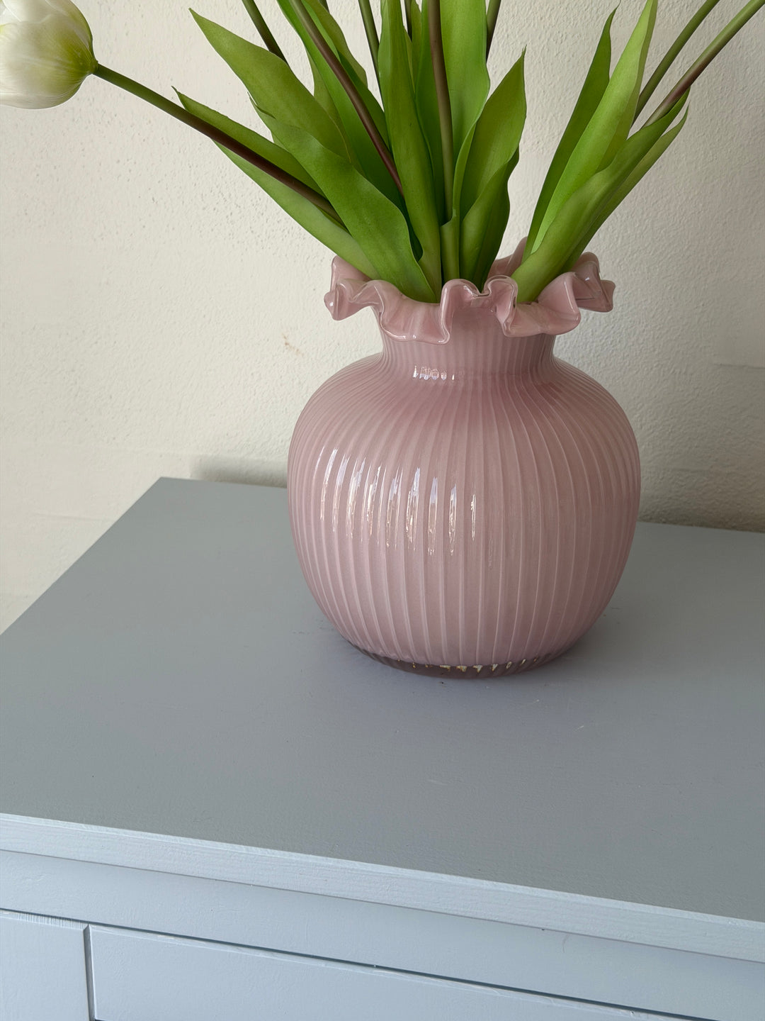 Vase Glas BIANA (Ø17,5 x 20,5cm) Lyserød