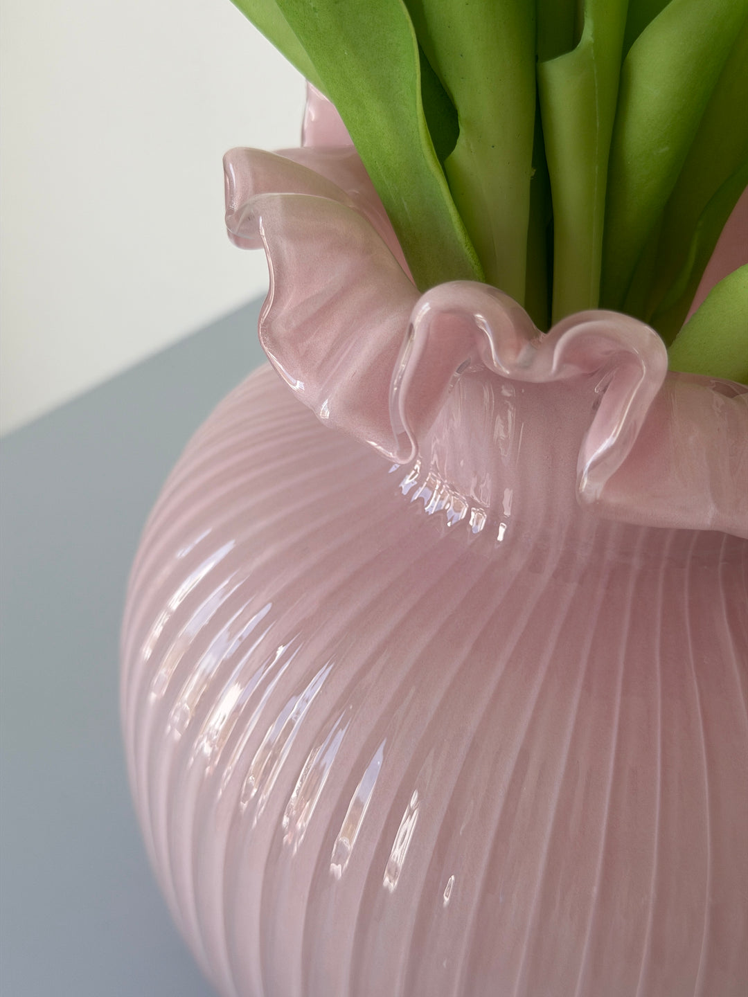 Vase Glas BIANA (Ø17,5 x 20,5cm) Lyserød